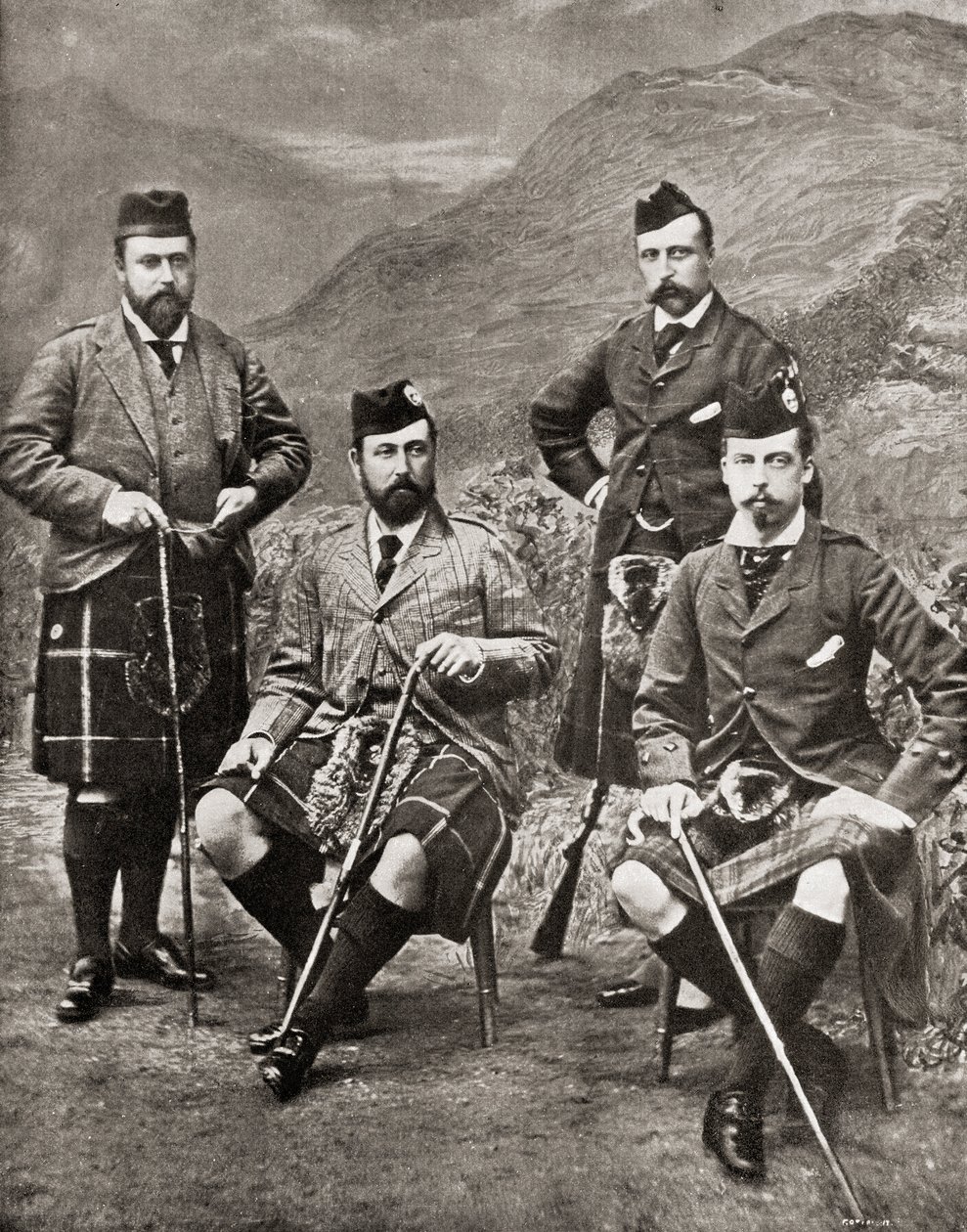 Die vier Prinzen, 1881 von English Photographer