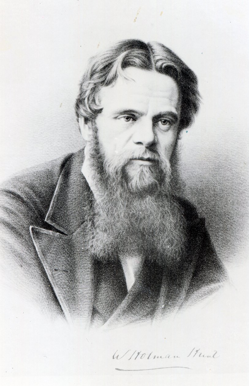 William Holman Hunt, Gravur nach einem Foto, ca. 1865 von English Photographer