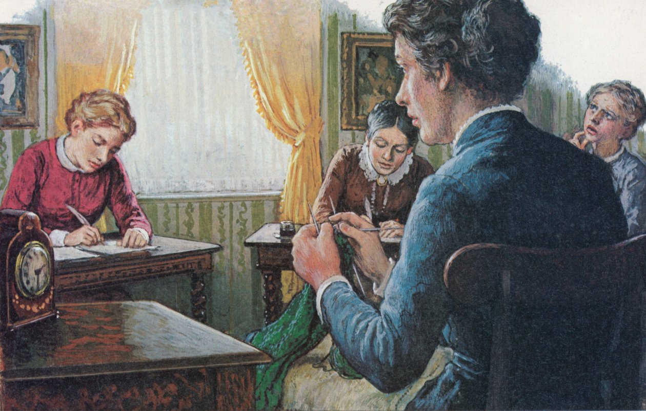 1873, drei Studentinnen des neu gegründeten Girton College legen ihre Abschlussprüfungen ab von English School