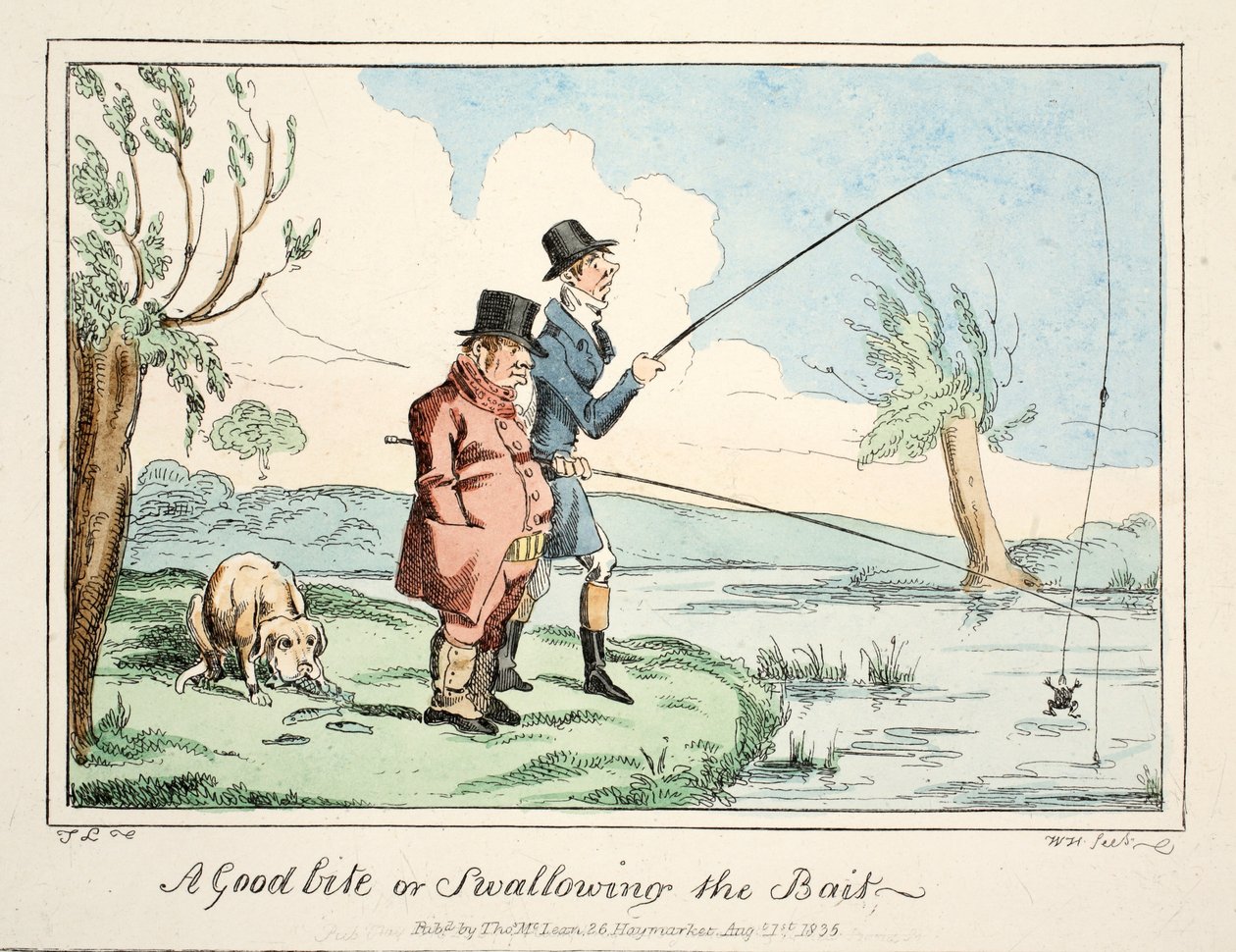 Ein guter Biss oder das Schlucken des Köders, veröffentlicht 1835 von English School