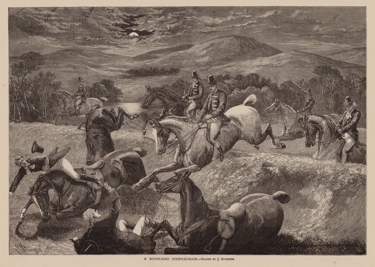 Ein Mondschein-Hindernisrennen von English School