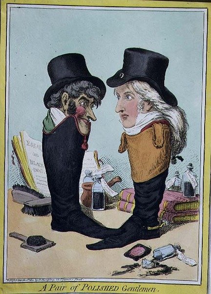 "Ein Paar polierte Gentlemen", veröffentlicht von Hannah Humphrey von English School