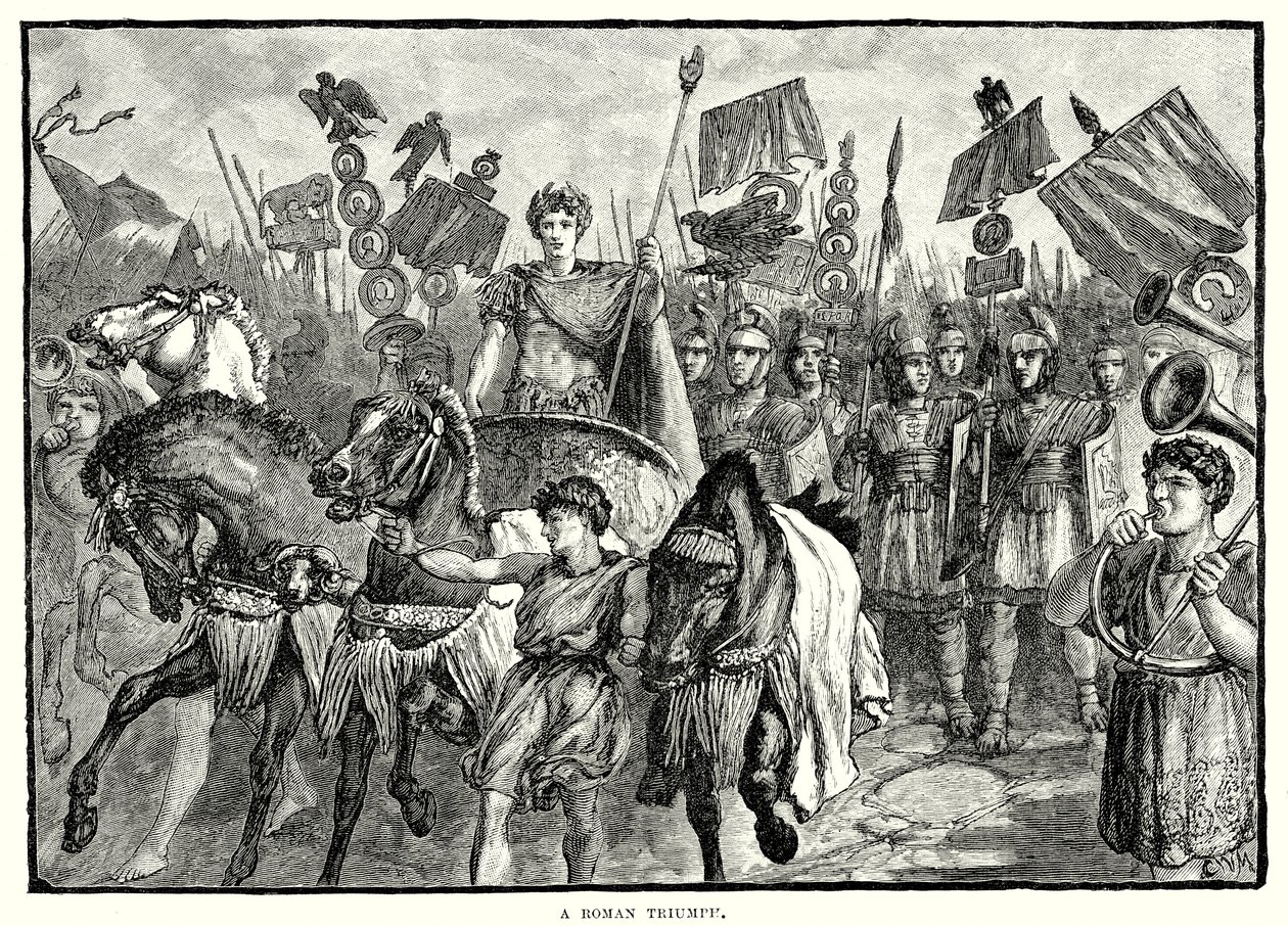 Ein römischer Triumph (Gravur) von English School