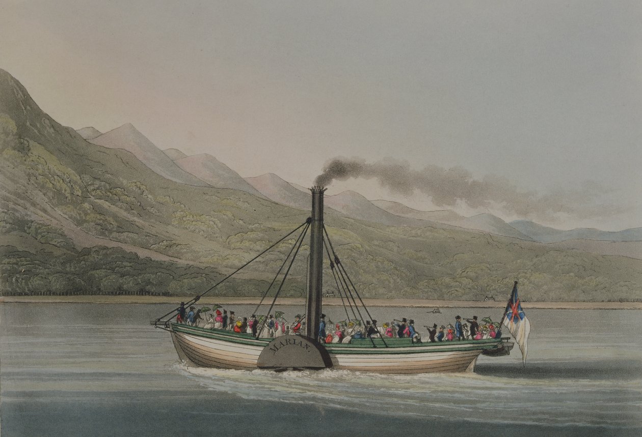 Eine Reise auf Loch Lomond, graviert von G. Hunt, ca. 1830er Jahre von English School