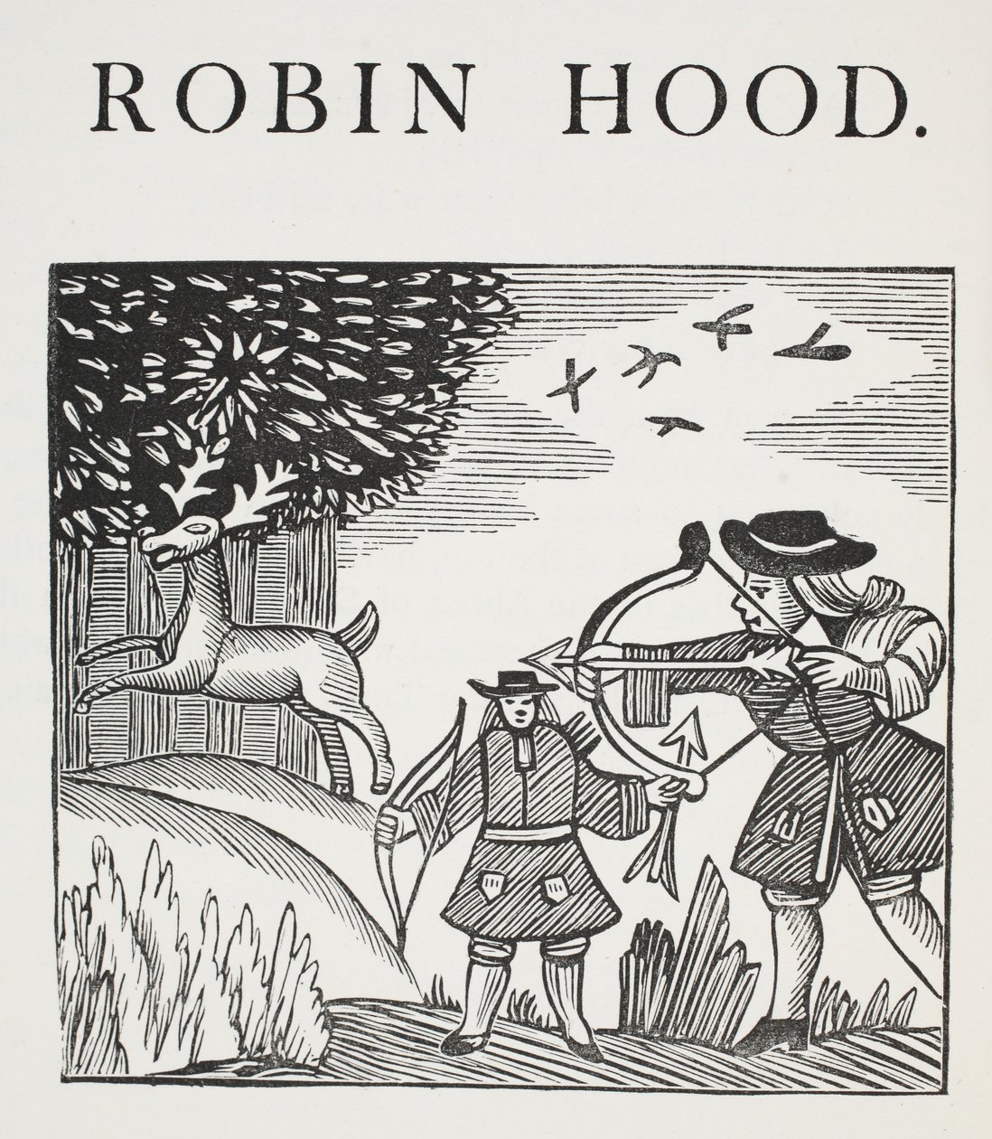 Eine wahre Geschichte von Robin Hood, Illustration aus Chap-books des achtzehnten Jahrhunderts von John Ashton, veröffentlicht 1882 von English School