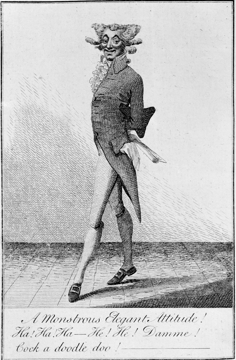 Eine monströs elegante Haltung! 1790 von English School