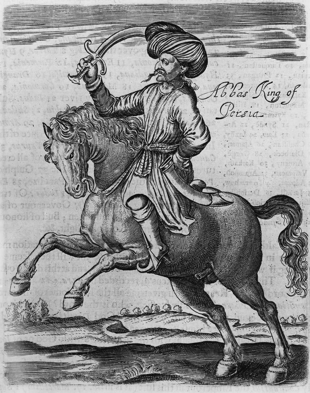 Abbas König von Persien, Illustration aus 