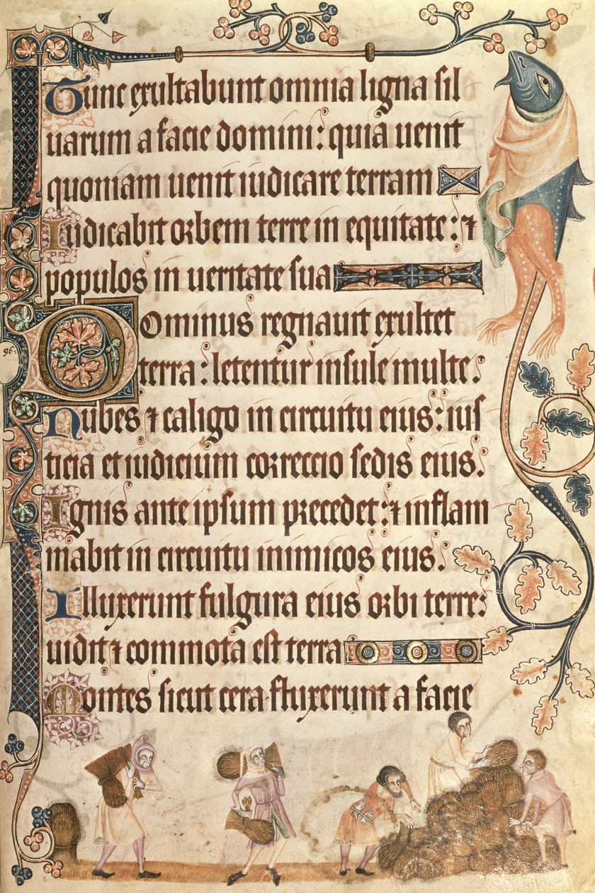 Getreidegarben stapeln, aus dem Luttrell-Psalter, begonnen vor 1340 für Sir Geoffrey Luttrell von English School