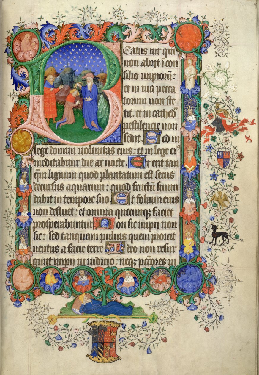 Psalm 1, beginnend mit Initiale 
