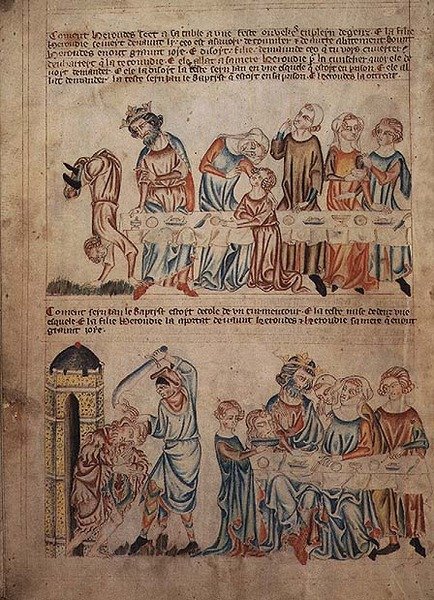 Salome tanzt vor Herodes und der Tod von Johannes dem Täufer, aus der 