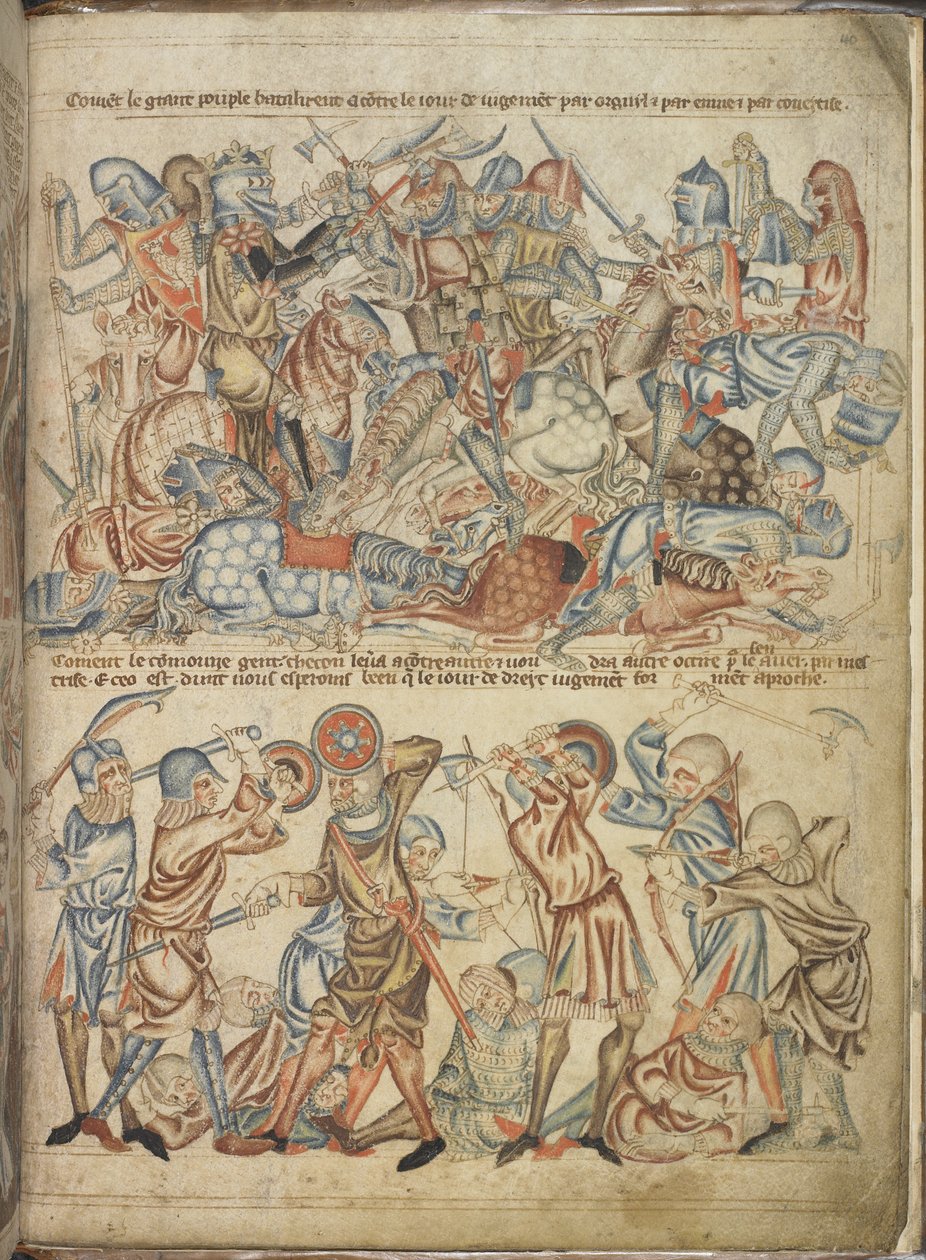 Add 47682 f.40 Peers und Gemeine kämpfen in der Schlacht von Bannockburn, aus der 