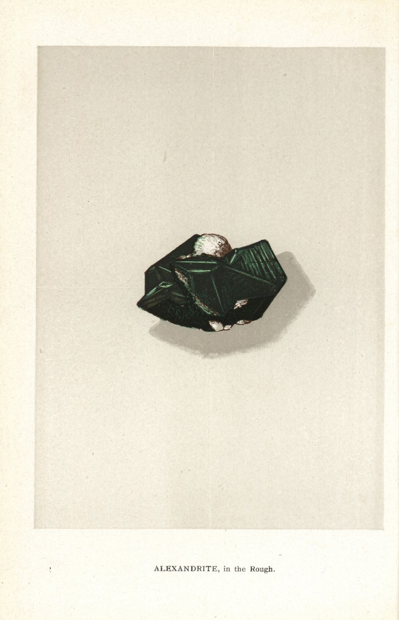 Alexandrit im Rohzustand, aus Edwin Streeter