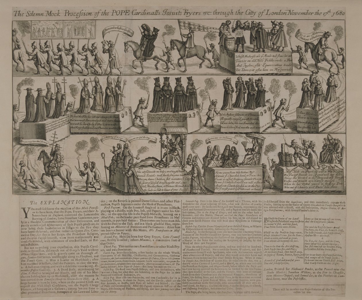 Eine antikatholische Prozession, 1680 von English School