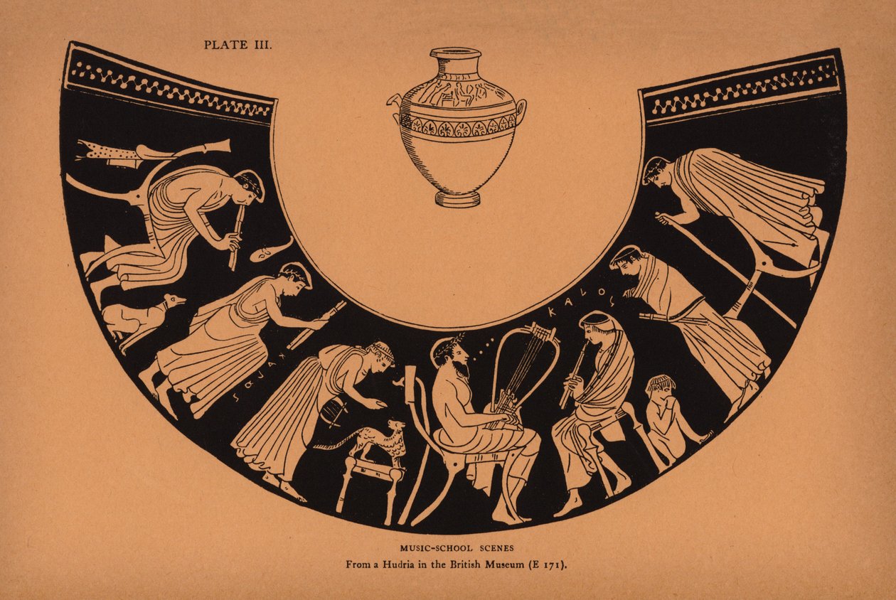 Antike griechische Bildung: Musikschulszenen von English School