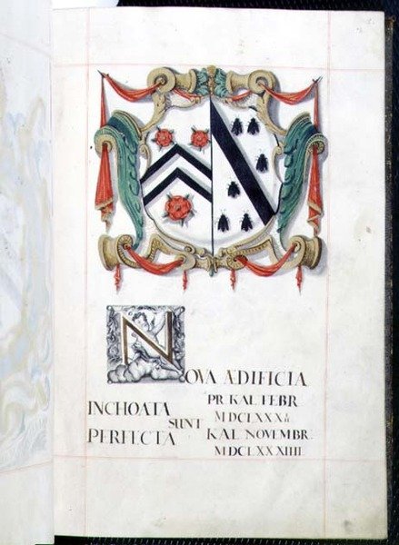 Archiv 3693 fol.2 Wappen aus einem New Buildings Benefaction Book, Oxford von English School
