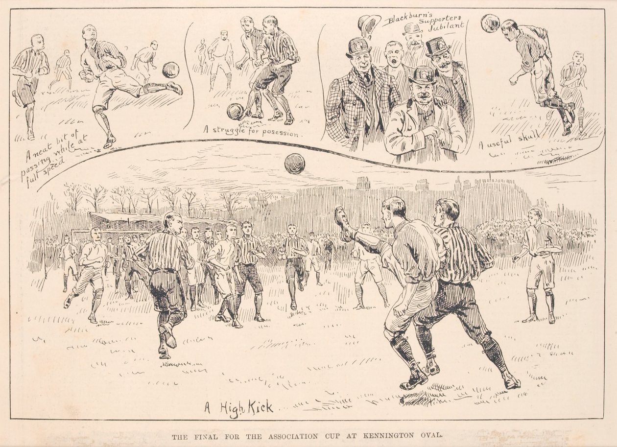 Blackburn Rovers gegen Nottingham County, aus The Illustrated Sporting and Dramatic News, 23. März 1891 von English School