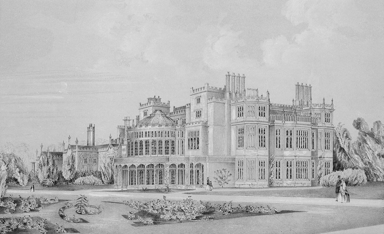 Brampton Park bei Huntingdon, 1852 von English School