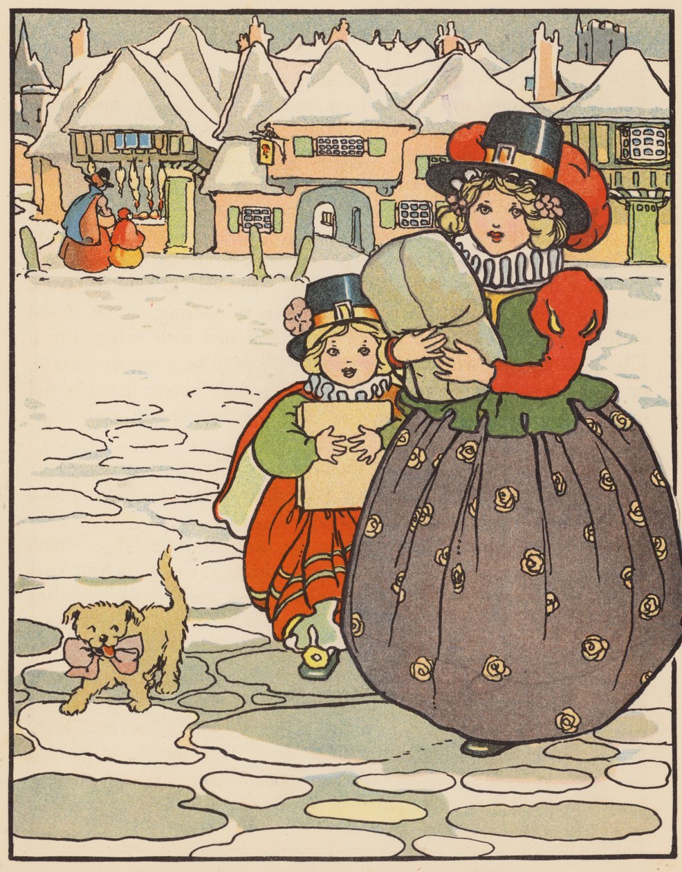 Die Weihnachtsgeschenke nach Hause bringen von English School