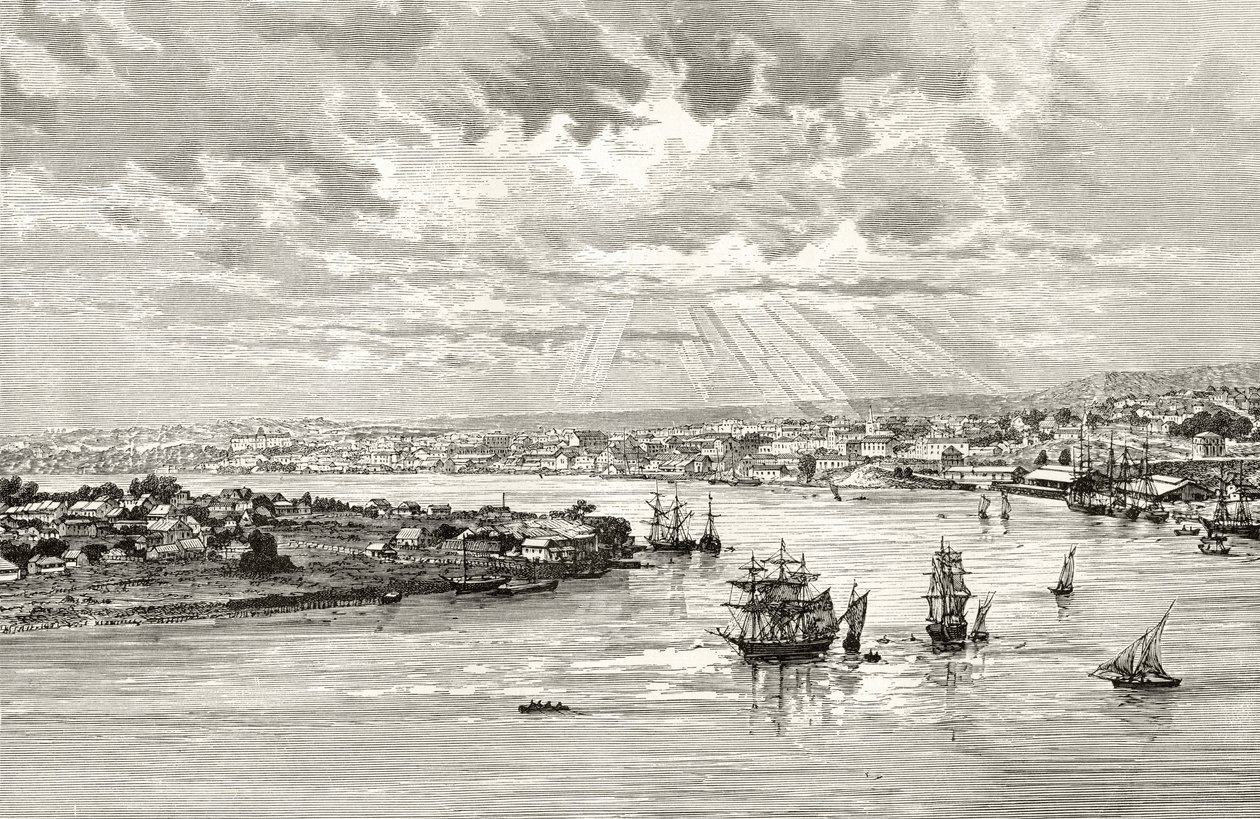 Brisbane Harbour, Australien, ca. 1880, aus 
