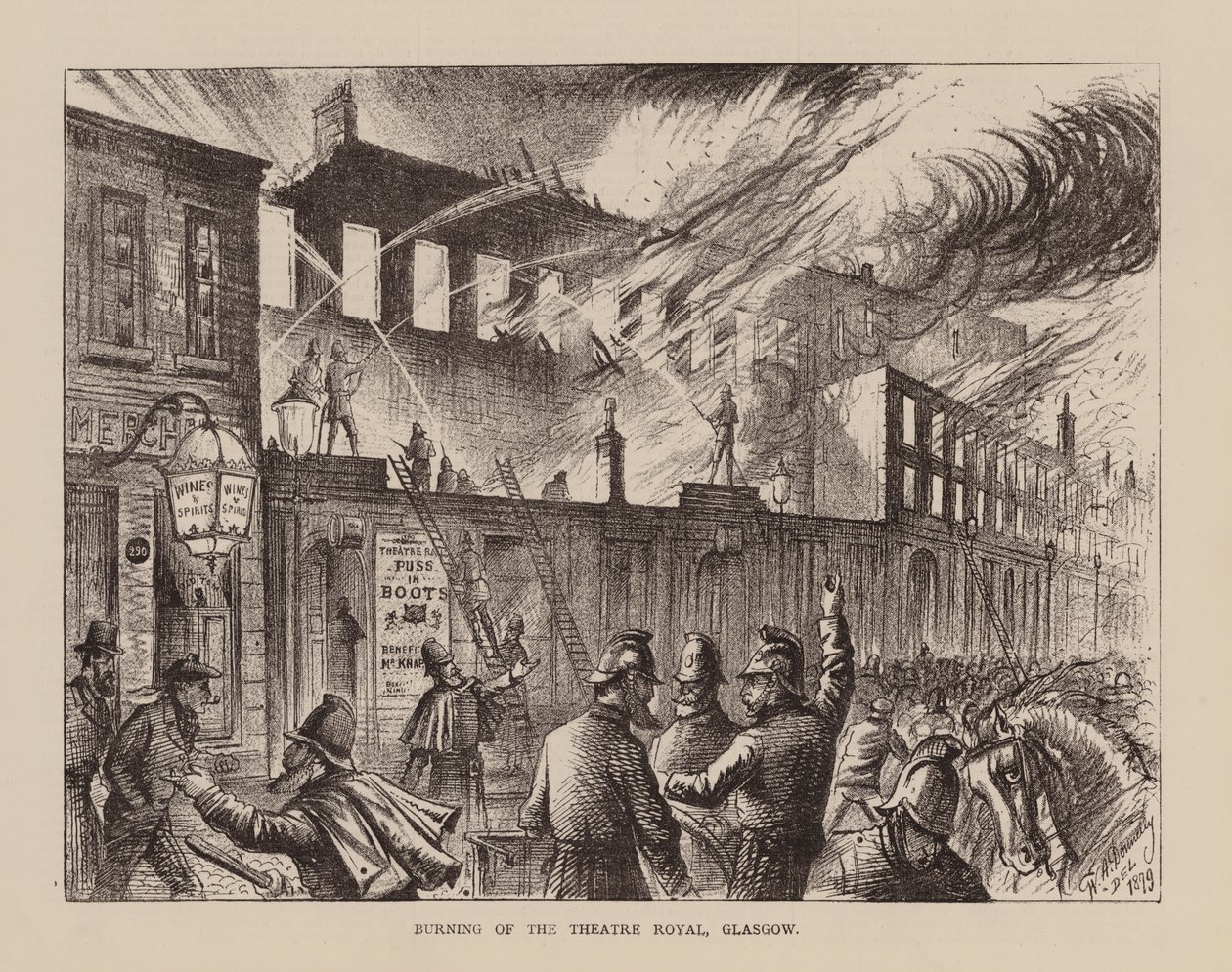 Brand des Theatre Royal, Glasgow von English School