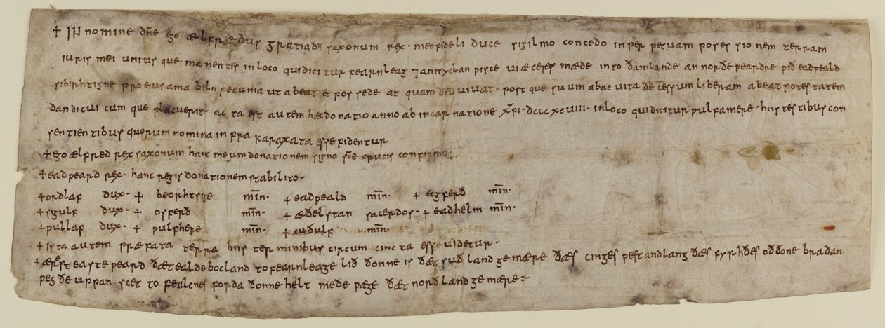 CCA-ChAnt/F/150 Charta von König Alfred, ca. 898 von English School