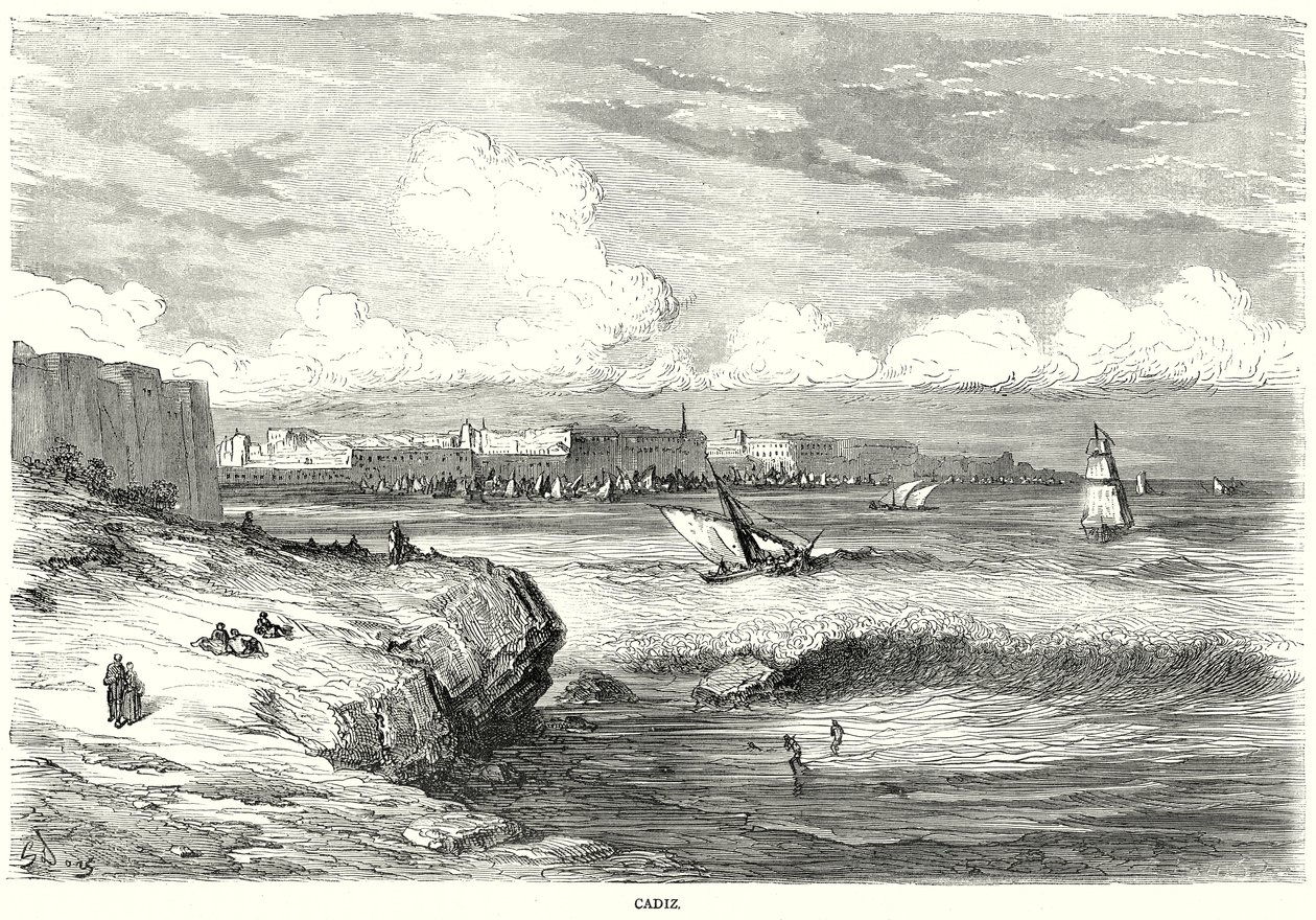 Cadiz (Gravur) von English School