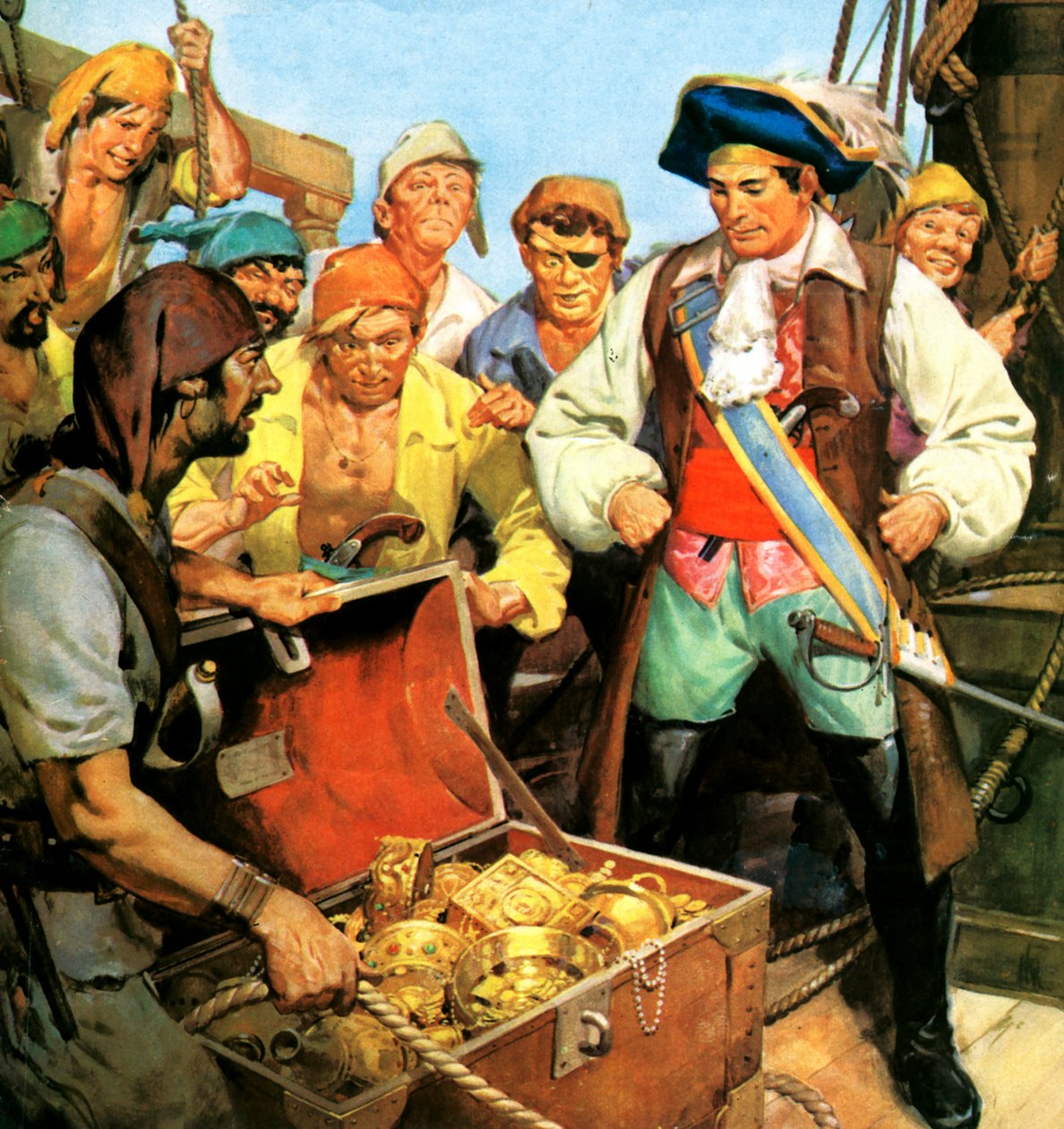 Captain Kidds verlorener Schatz, dessen Geheimnis er 1701 mit auf den Galgen nahm von English School