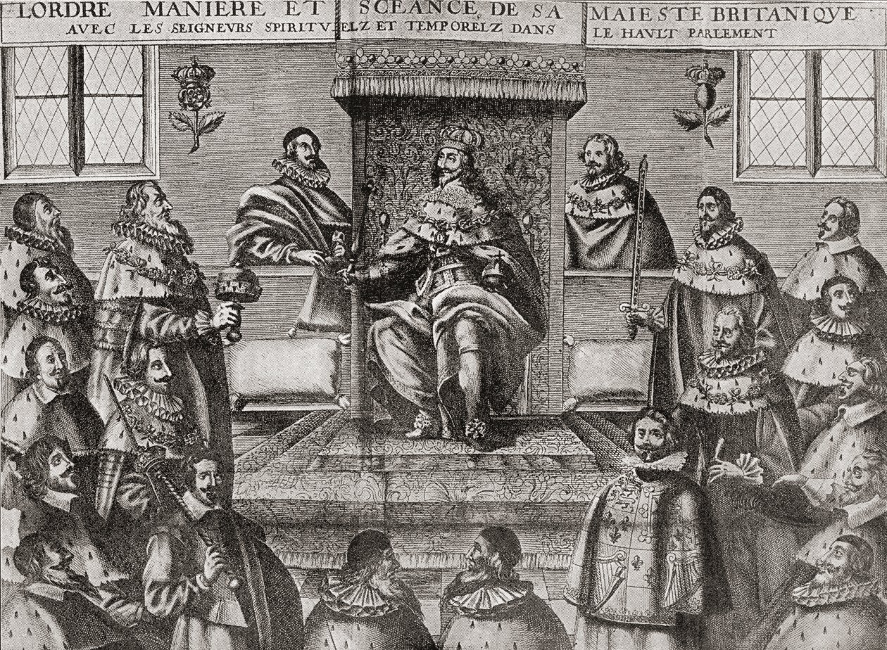 Karl I. im House of Lords im Jahr 1648, aus 