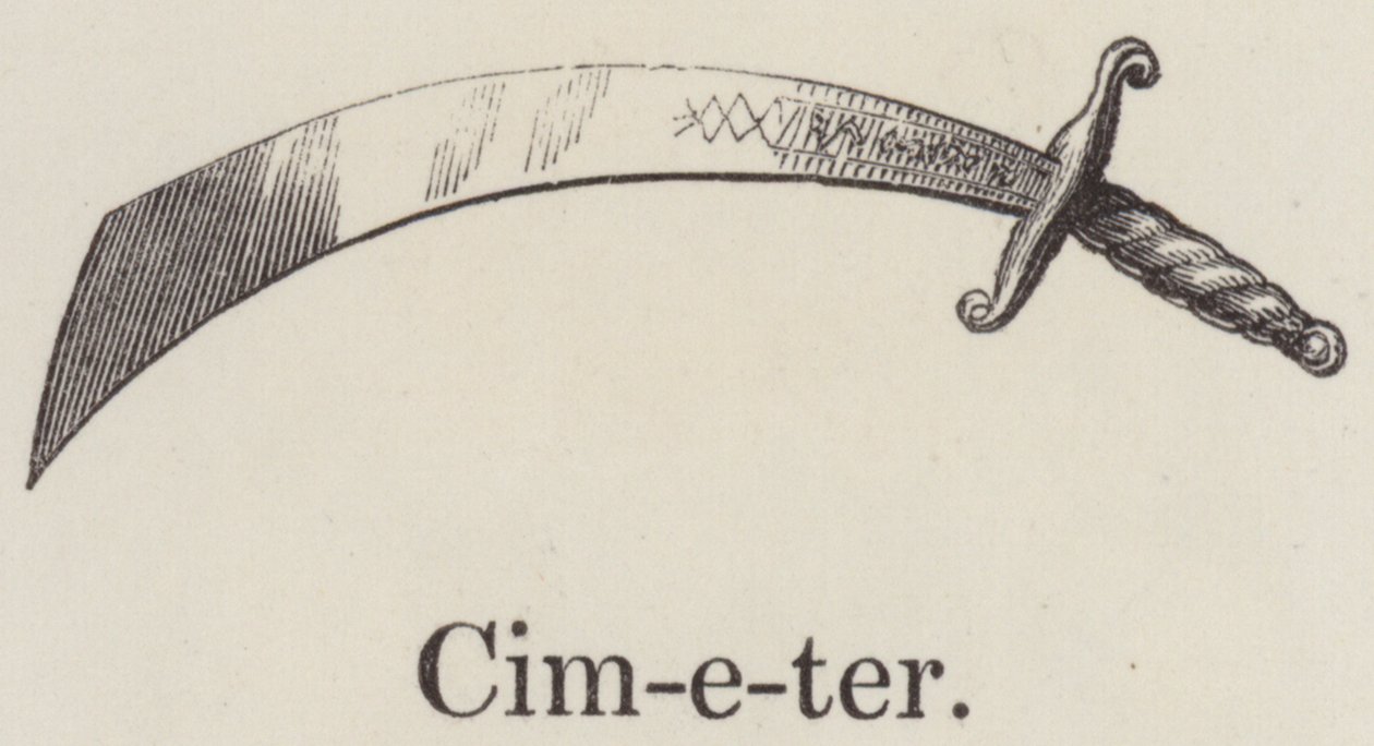 Krummsäbel (Gravur) von English School