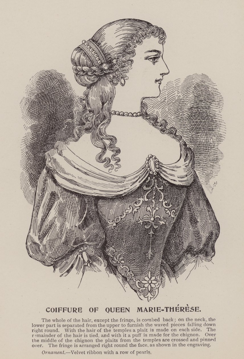 Frisur von Königin Marie-Therese von English School