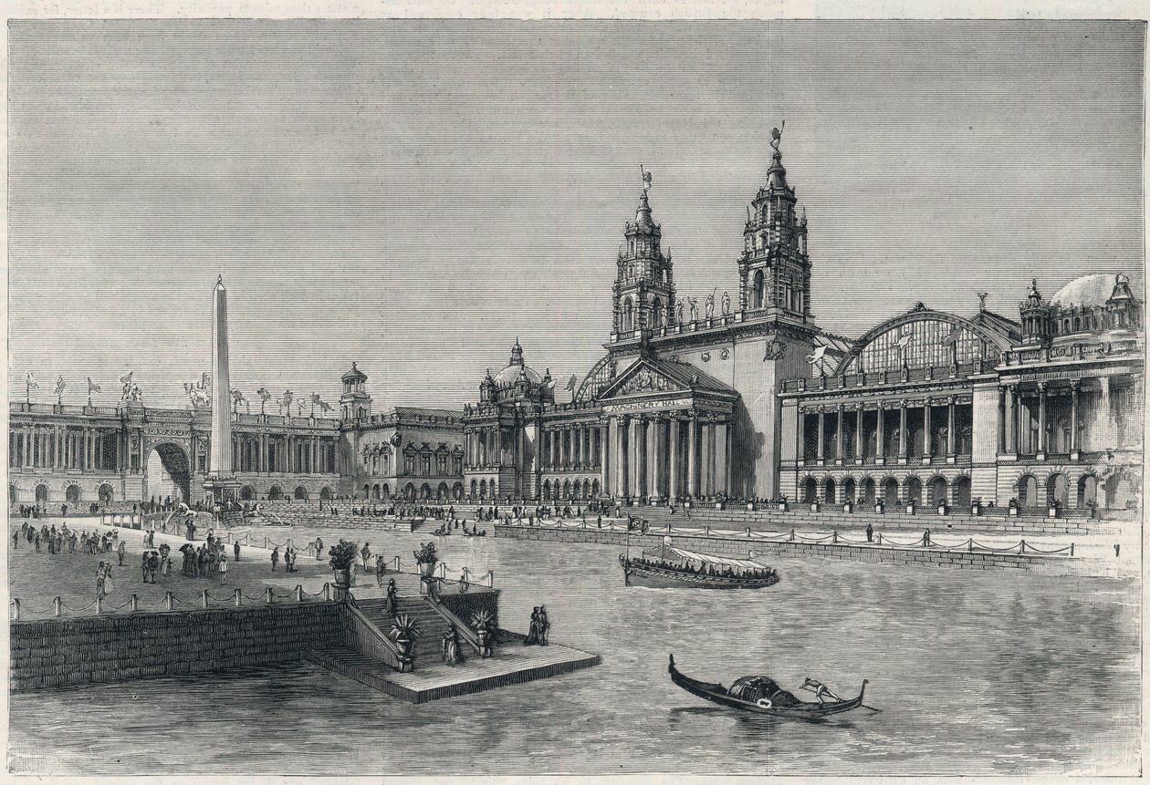 Kolumbianische Weltausstellung oder World Columbian Exposition, Die Chicagoer Ausstellung 1893: die Maschinenhalle - Gravur von 1893 aus „The Graphic“ - Weltausstellung 1893 von English School