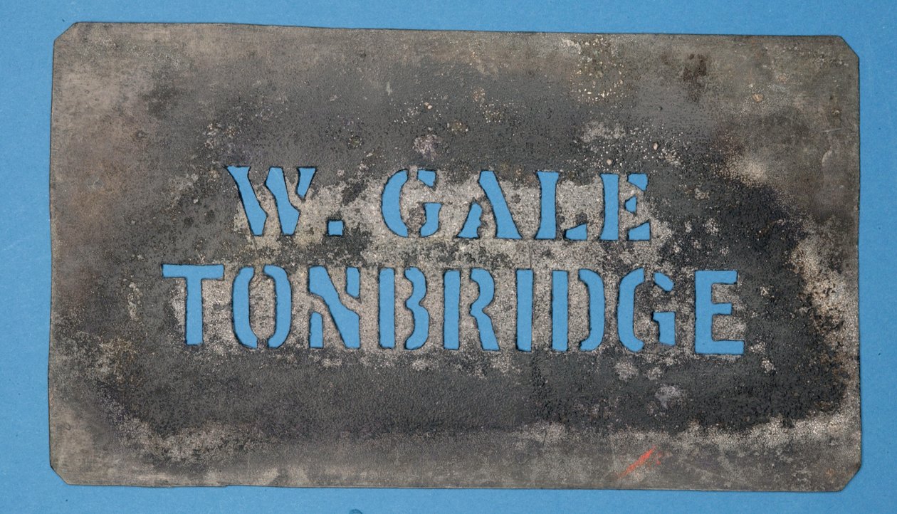 Kupferschablone von W. Gale, Tonbridge von English School