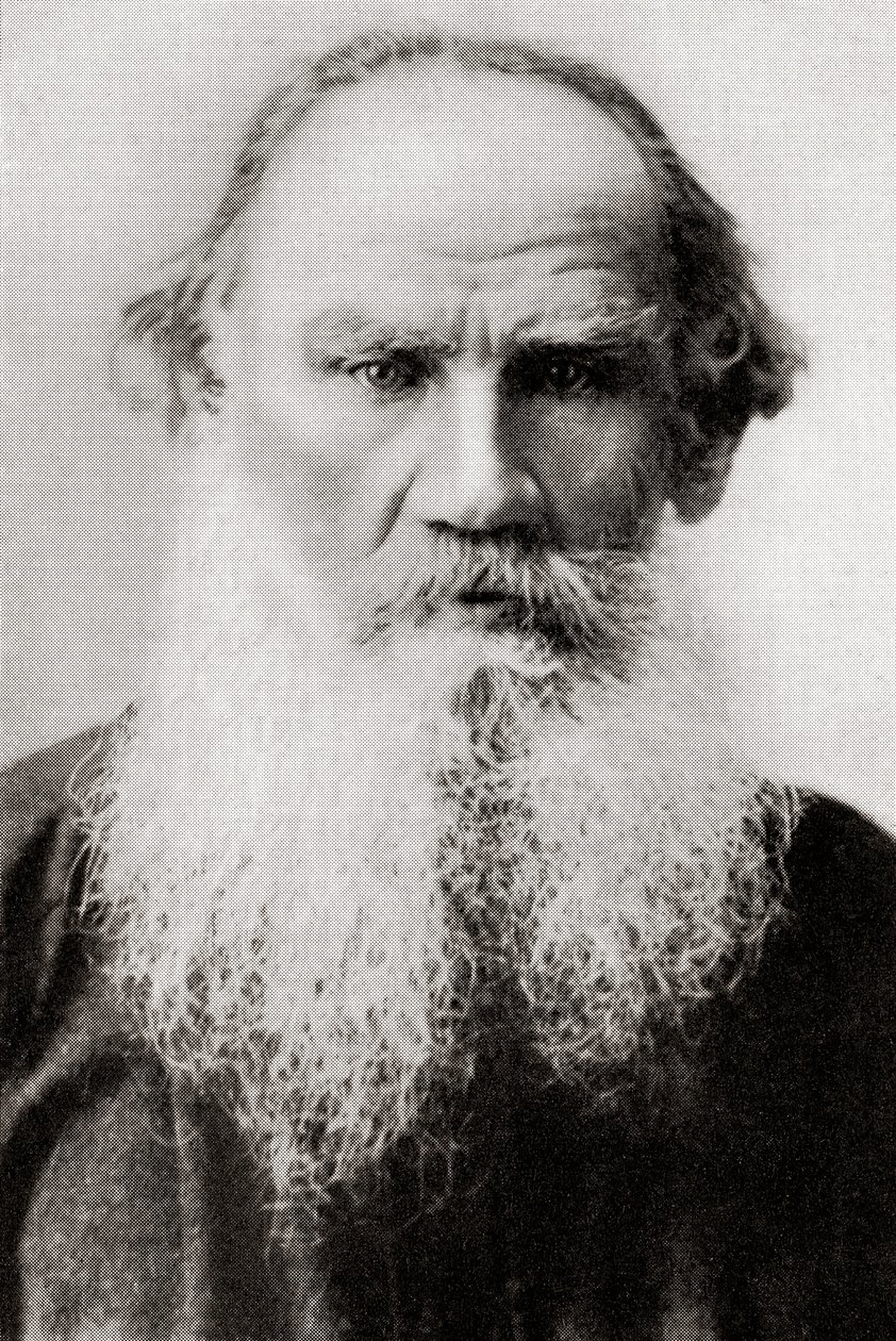 Graf Lev Nikolajewitsch Tolstoi, alias Leo Tolstoi, aus Hutchinsons Geschichte der Nationen, veröffentlicht 1915 von English School