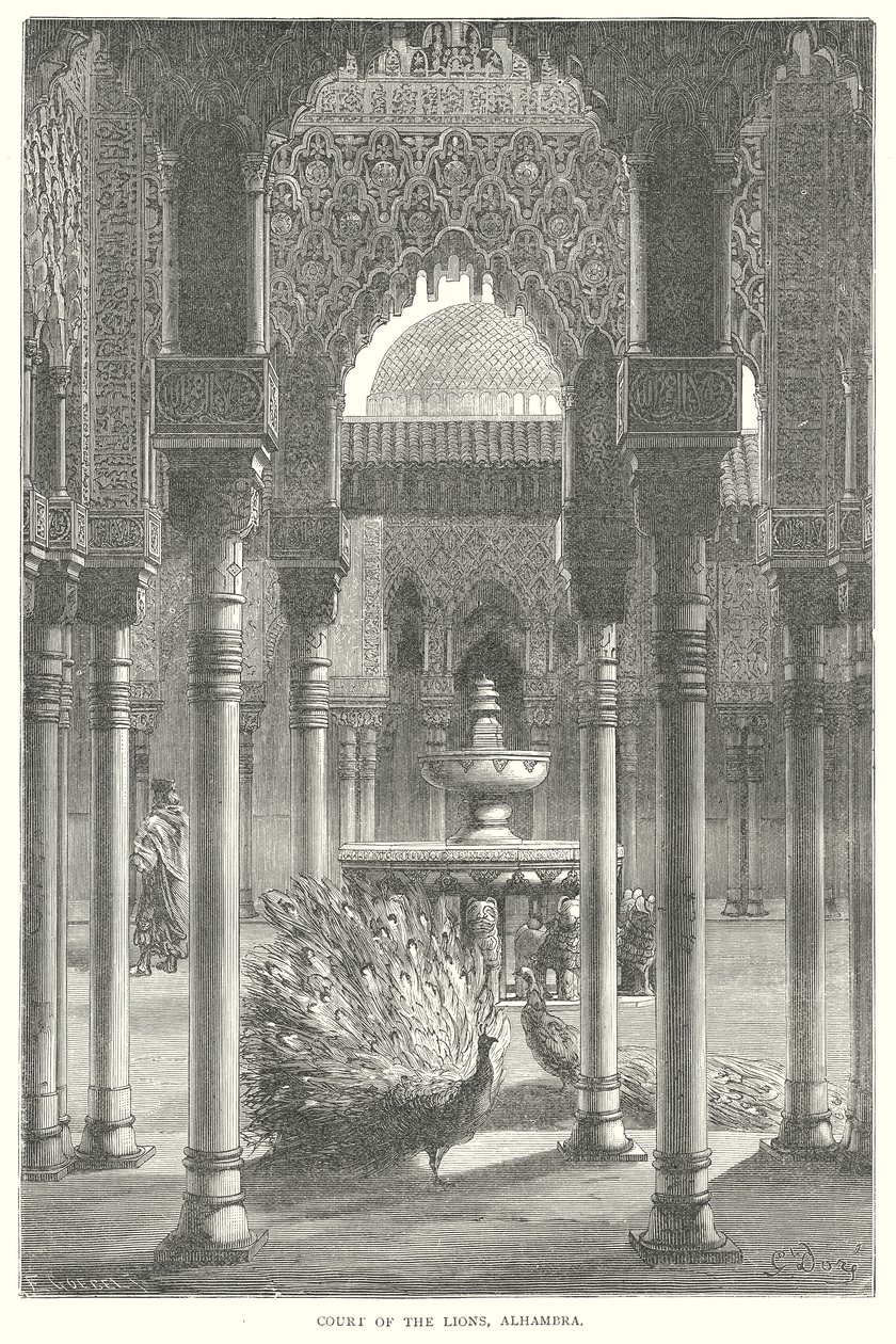 Löwenhof, Alhambra (Gravur) von English School