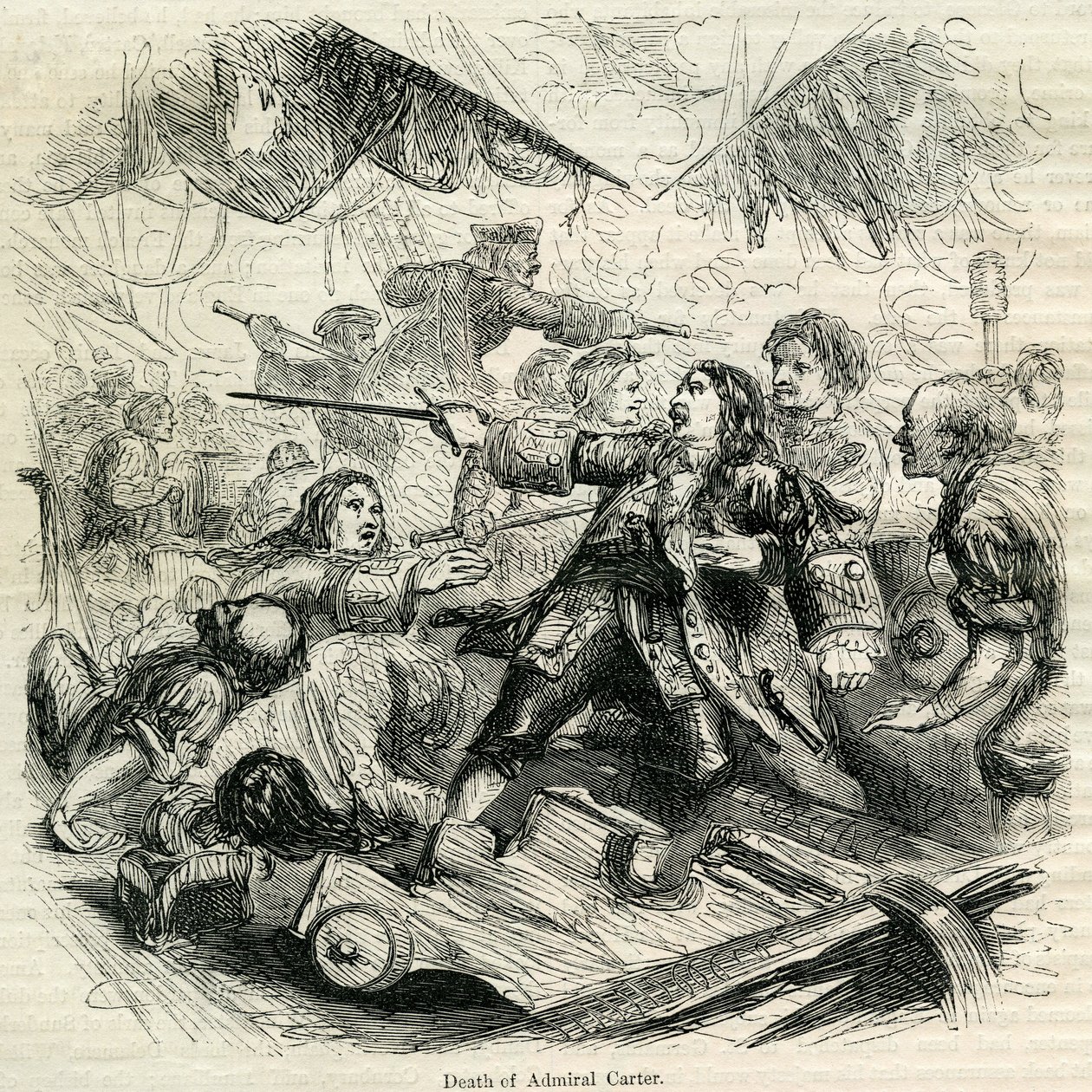 Tod von Admiral Carter, 1692 von English School