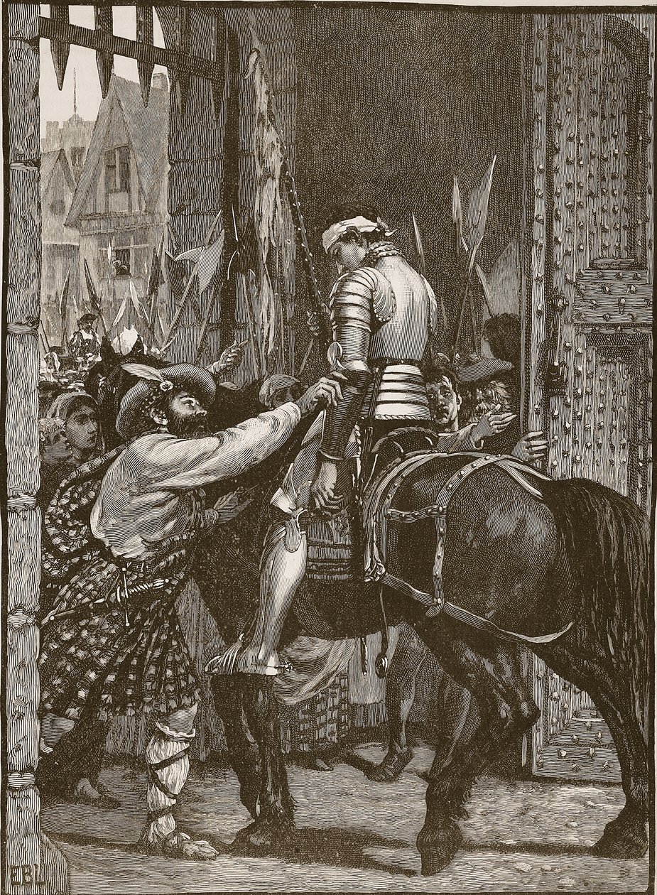 Edinburgh nach Flodden, Illustration aus Cassells Illustrierter Geschichte Englands von English School