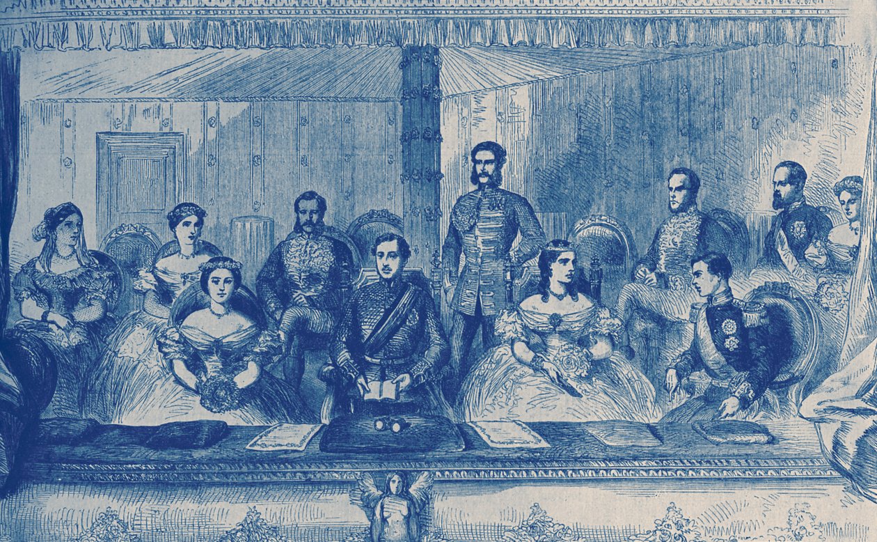 Edward VII. und Königin Alexandra von England in der Oper in London von English School