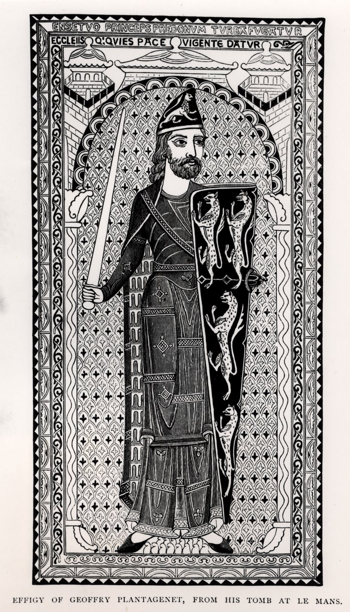 Abbild von Geoffrey Plantagenet (1113-1150) von seinem Grab in Le Mans von English School