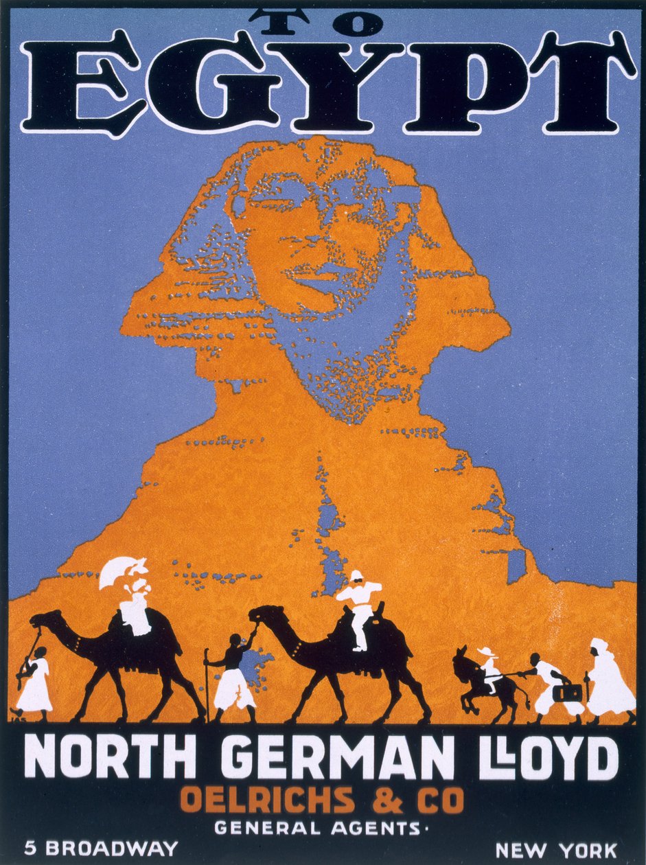 Ägypten, Plakat zur Werbung für Norddeutscher Lloyd von English School