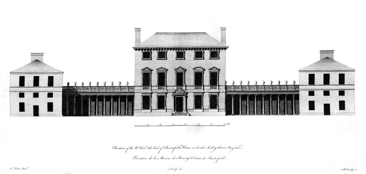 Erhebung des Hauses des Rt. Honorable Earl of Chesterfield von English School