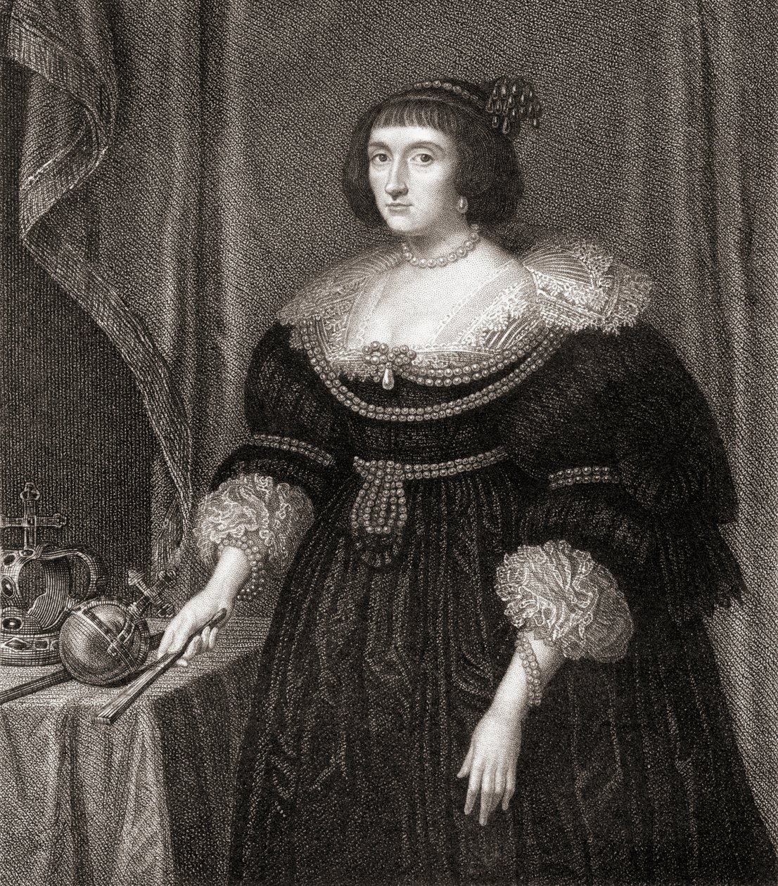 Elizabeth, Königin von Böhmen, aus Lodges British Portraits, 1823 von English School
