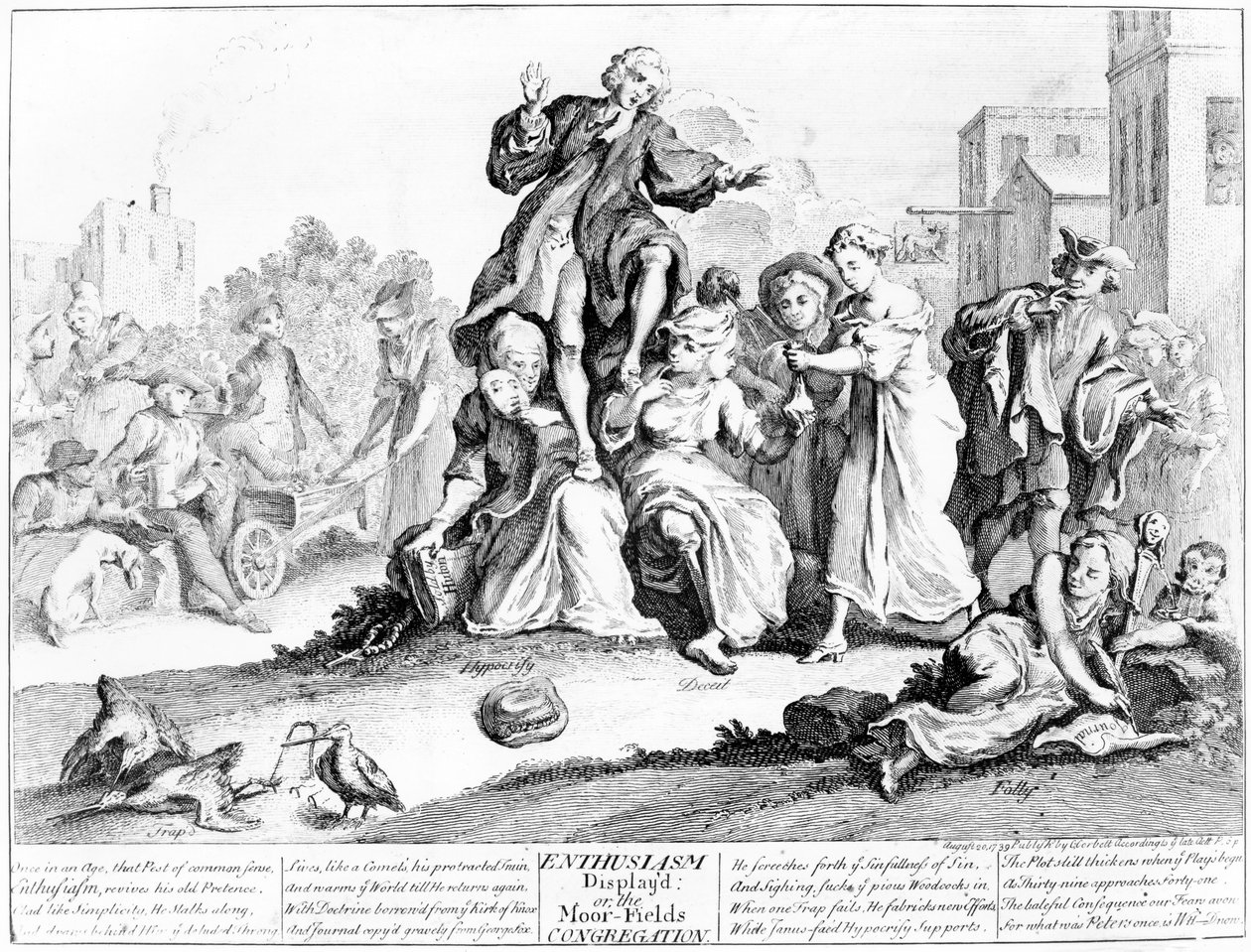Begeisterung gezeigt oder Moor Fields Versammlung, 1739 von English School