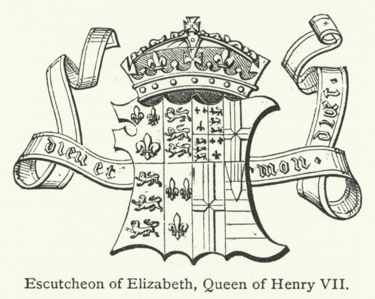 Wappen von Elizabeth, Königin von Heinrich VII von English School