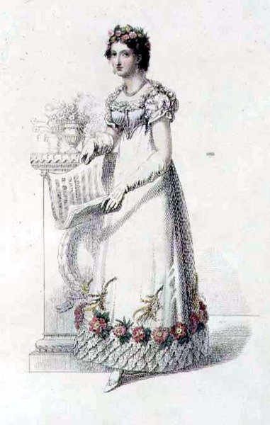 Abendkleid, Modeplatte aus Ackermann