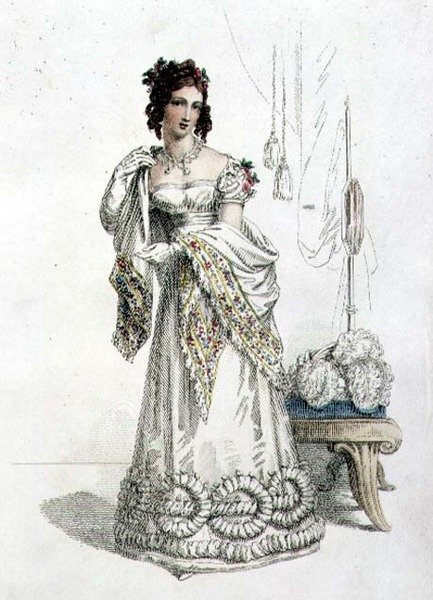 Abendkleid, Modeplatte aus Ackermann