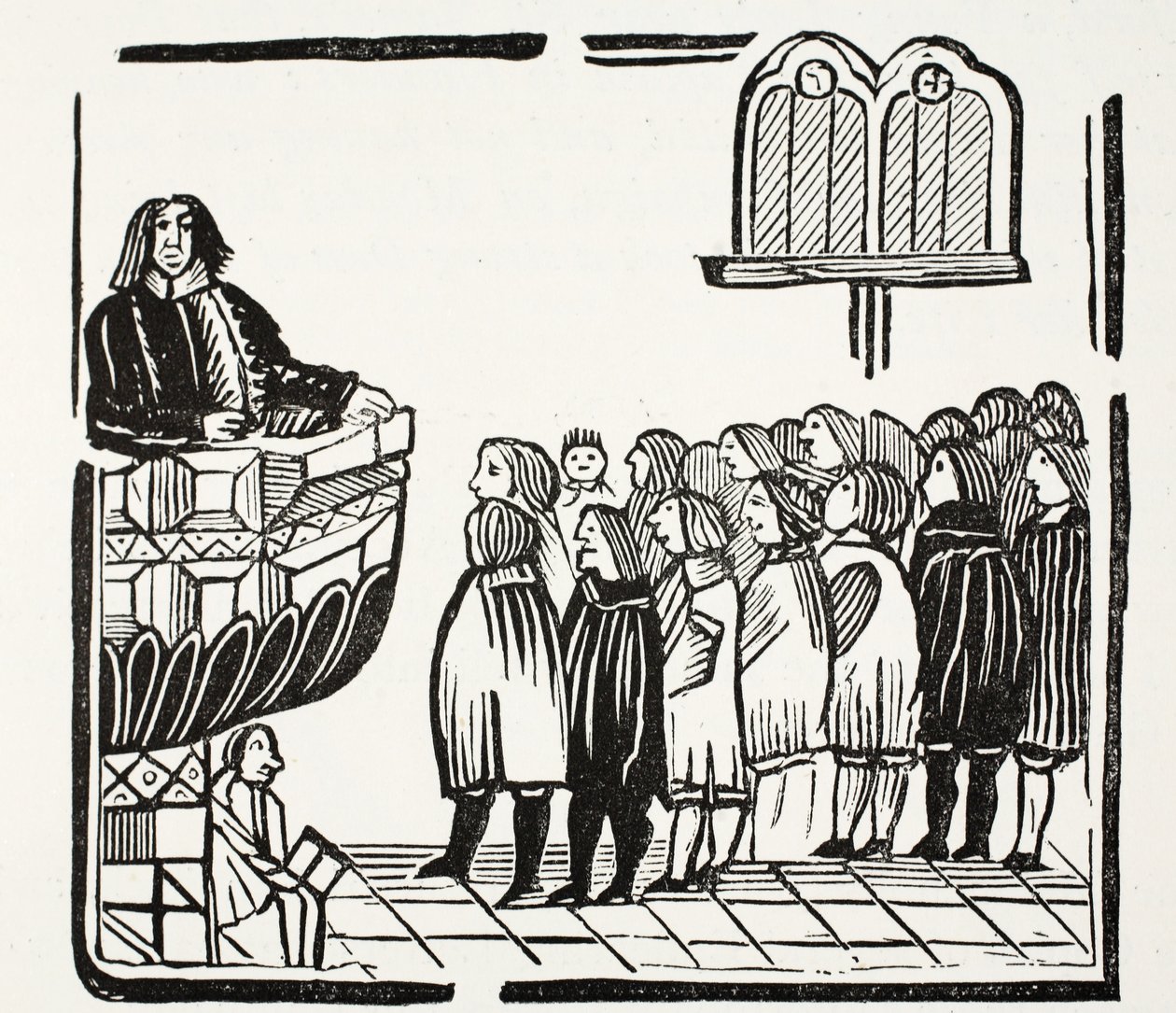 Weitere und schrecklichere Warnungen von Gott, Illustration aus Chap-books des achtzehnten Jahrhunderts von John Ashton, veröffentlicht 1882 von English School