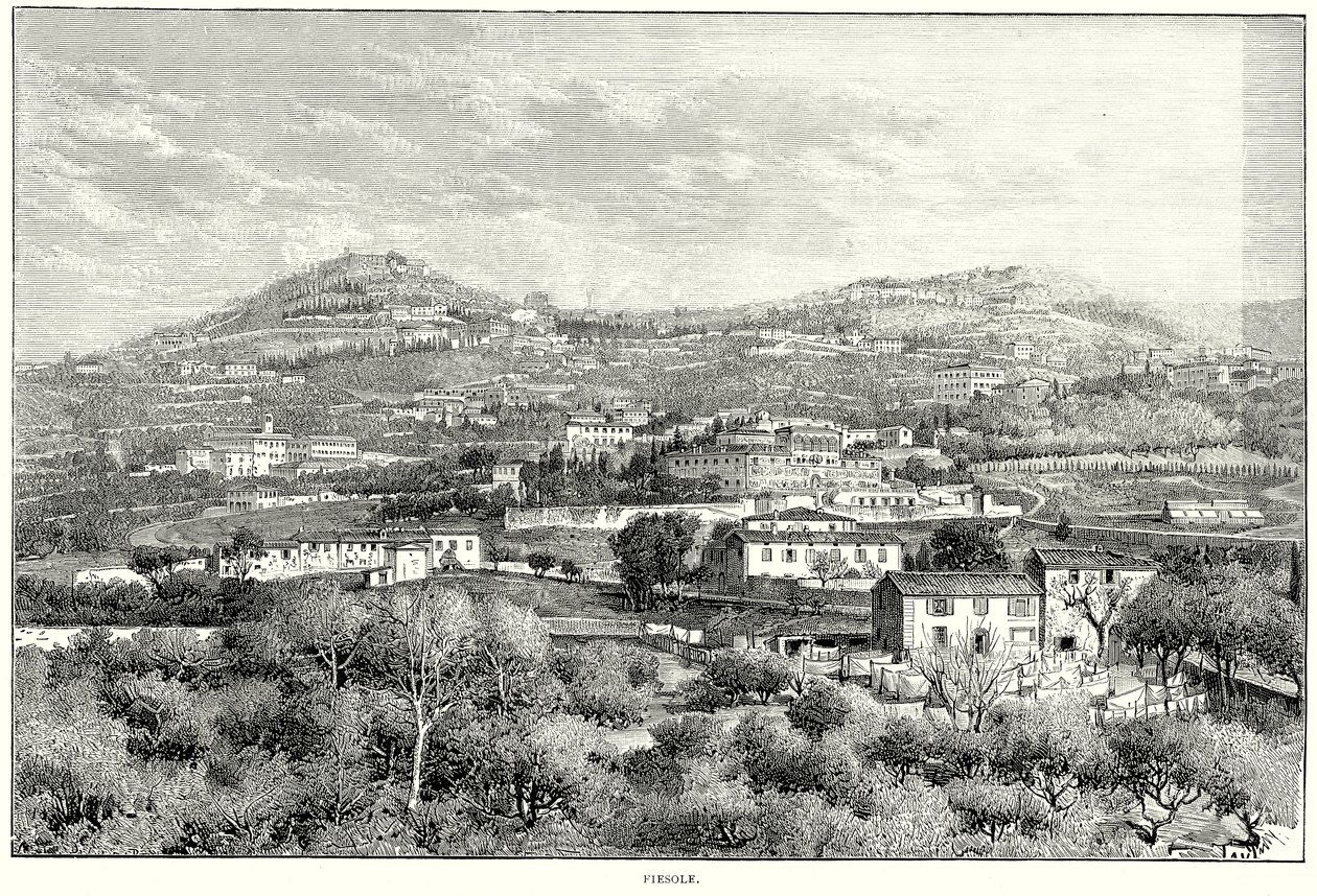 Fiesole (Gravur) von English School