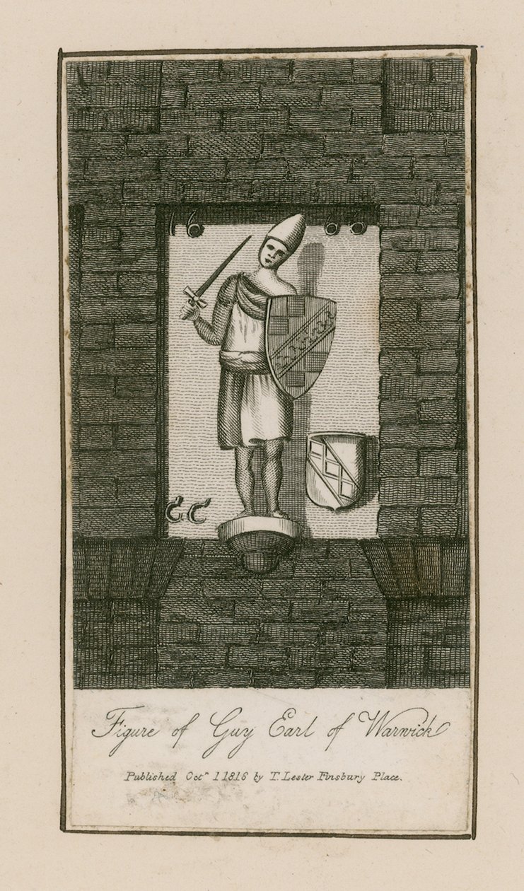 Figur des Guy, Earl of Warwick (Gravur) von English School