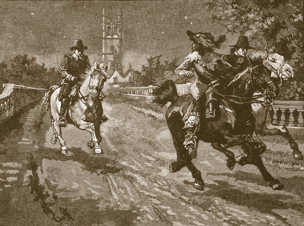 Flucht von Charles aus Oxford, Illustration aus Cassells Illustrierter Geschichte Englands von English School