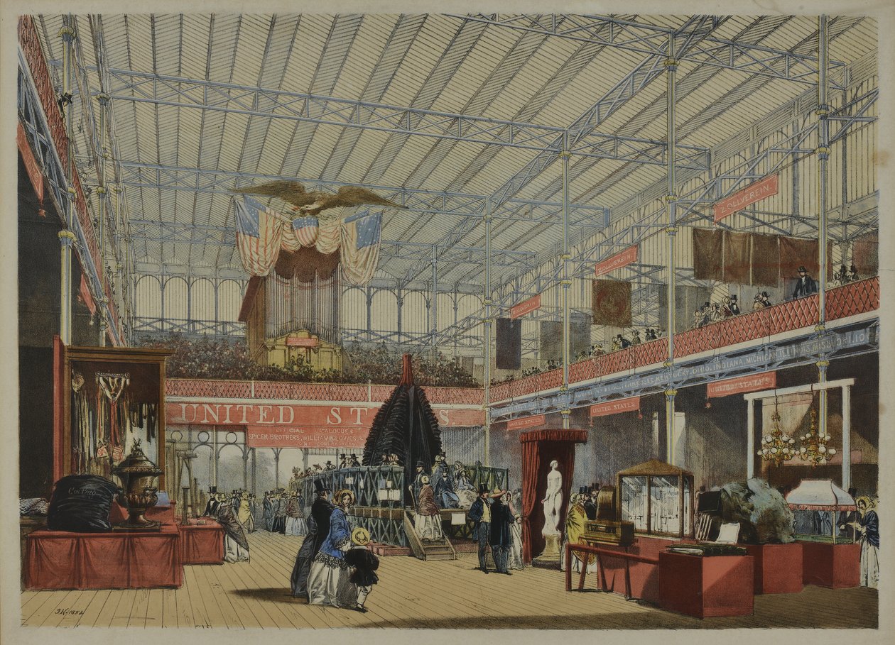 Aus "Dickinsons umfassende Bilder der Großen Ausstellung von 1851", veröffentlicht 1854 - Amerika, 1854 von English School